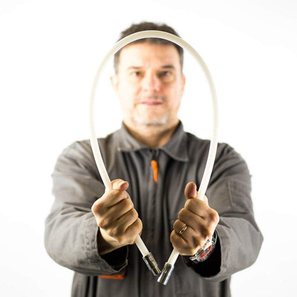 Chimney Typhoon Power Sweeping Set Flexible Nylon Rods & Brush Head Rotary Drill Drive Chimney Kit Flue Cleaner Removes Soot