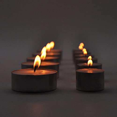 Glo-Wax Giant Tea Lights – Extra Large Unscented Long Burning Tea Lights Candles for Home & Outdoor Ambience, 10-Hour Maxi Candles – White Wax Set for Decor, Events & Relaxation